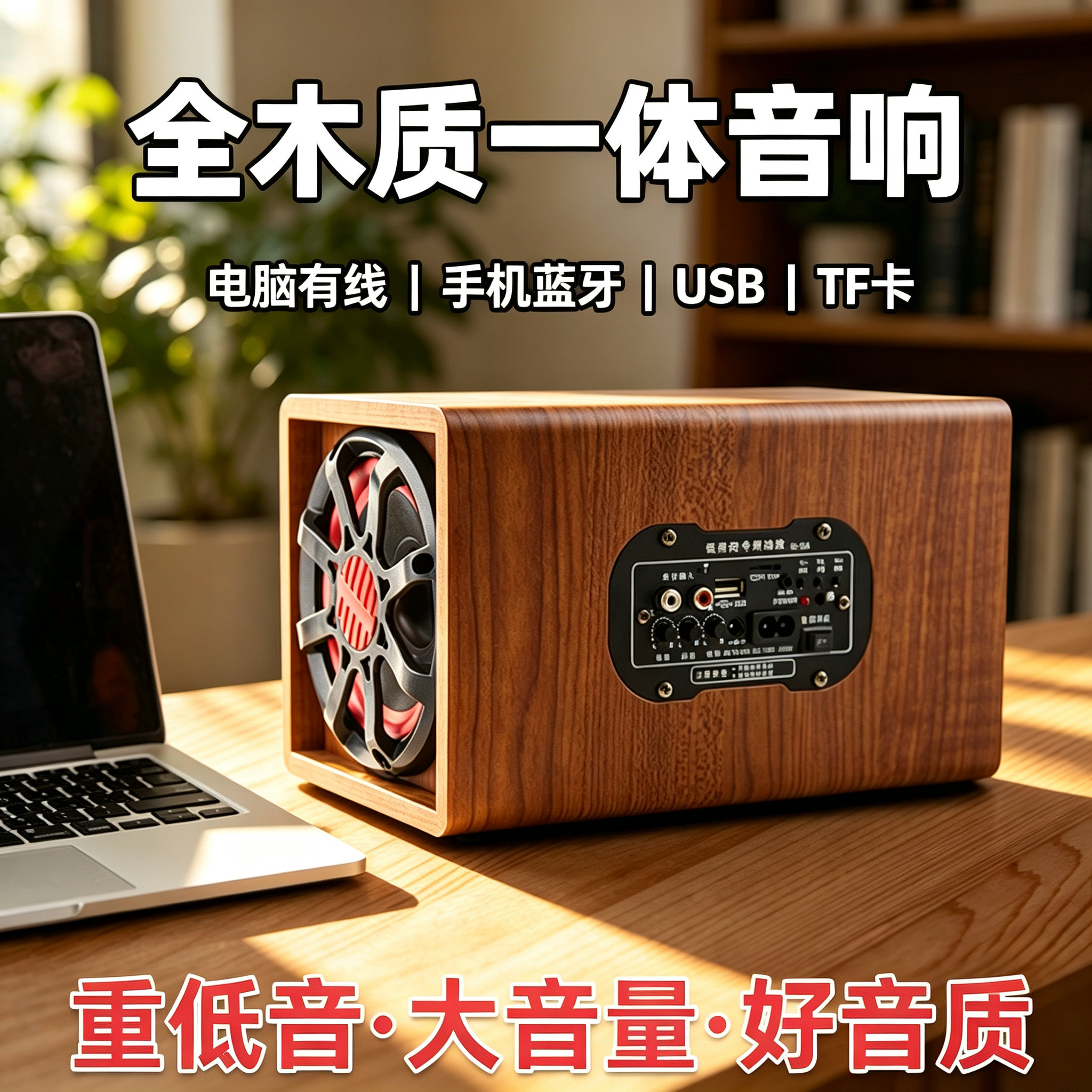 220V大功率有源家用台式电脑音响低音炮无线蓝牙音箱重低音大音量图片