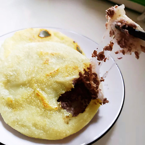 1斤贵州特产小吃纯糯米糍粑手工红豆馅糯米糍豆沙粑粑湖北油炸粑