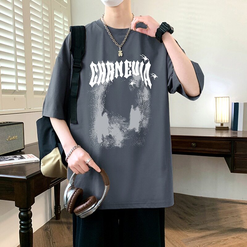 青少年短袖t恤男孩13-15岁初高中学生帅气夏天14大童宽松男体恤衫