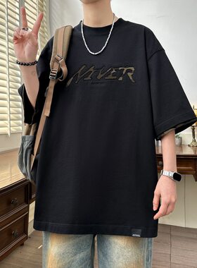 青少年短袖t恤男孩2026新款高中初中学生夏天半袖大童夏装上衣服