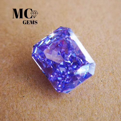 Glamorous 薰衣草彩宝 雷迪恩切割宝石裸石吊坠配石方形戒面DIY石