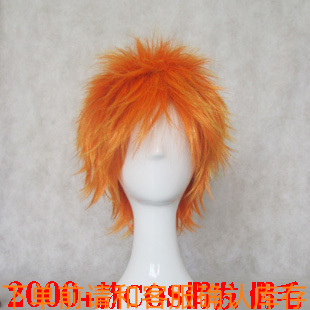 死神黑崎一护桔色短发假毛现货