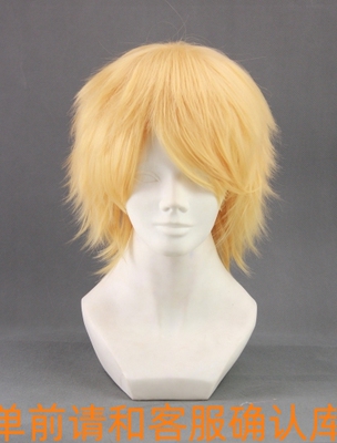 金色反翘短发假毛COS假发