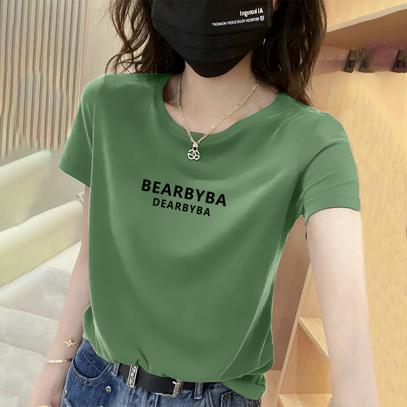 夏季中年妈妈减龄夏装t恤女士洋气印花短袖体恤衫中老年气质上衣