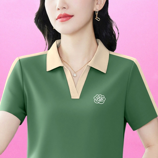 潮流短袖 夏季 百搭显瘦时尚 宽松大码 t恤上衣 洋气女士休闲2025新款