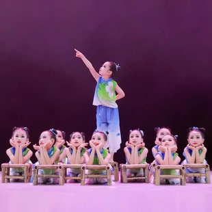 童年的夏夜舞蹈服蒲扇摇过夏天外婆桥儿时月亮的悄悄话演出服凳子