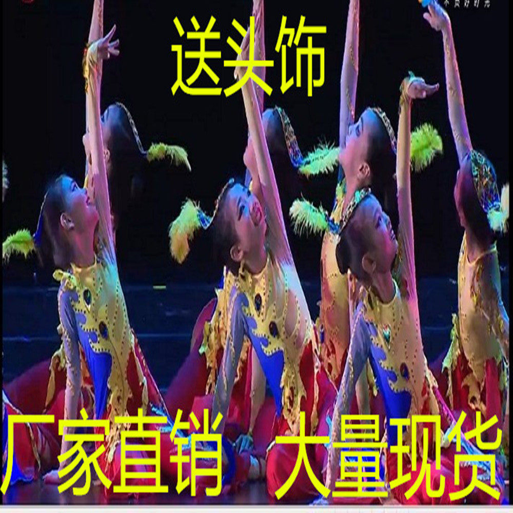 金凤来仪演出服舞蹈服儿童凤凰小荷风采金凤来仪舞蹈服小凤飞飞服