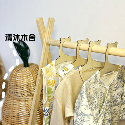 创意家居挂件 DIY儿童房装饰新品木制童装挂件卡通木质儿童衣架