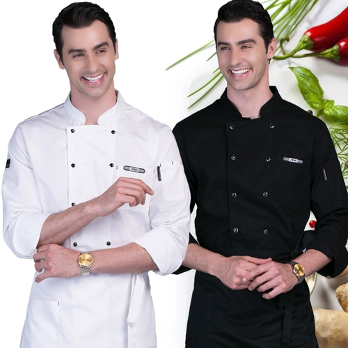 Шеф -повар Работая одежда мужская длинная и короткая рукава летнее стиль отель обратно кухня шеф -повара чисто хлопковая женская женская настройка шеф -повара