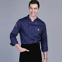 Синий лонгслив, фартук