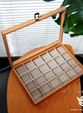 24格首饰盒珠宝盒收纳盒戒指项链手镯盒子耳环EDC指尖陀螺推牌