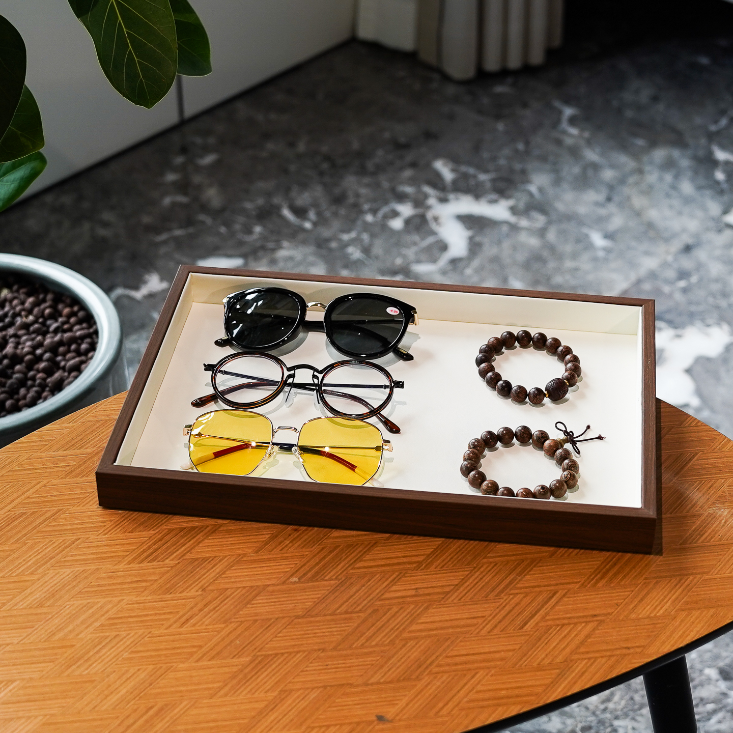 黑胡桃木纹首饰收纳盒