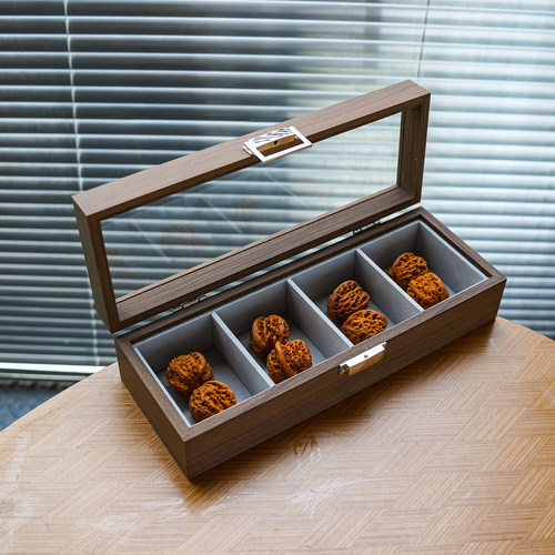 核桃专用收纳盒高档防尘狮子头盒