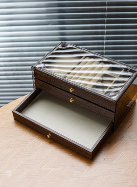3层透明盖大容量首饰收纳盒