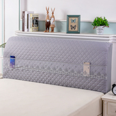 全包床头罩宝宝防撞靠被套1.5米1.8米双人床实木皮床防尘罩保护套