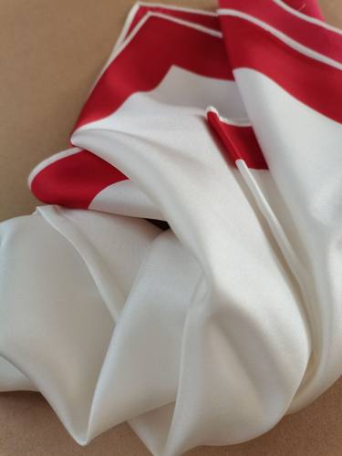 斜纹小方巾丝巾春秋素色清爽中方巾桑蚕丝65X65CM三八节礼物