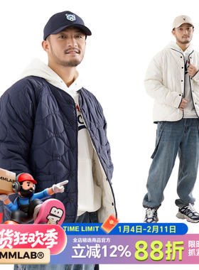 MCREW WILDNESS户外秋冬刺绣藏青米白加厚夹棉两面穿夹克棉衣外套