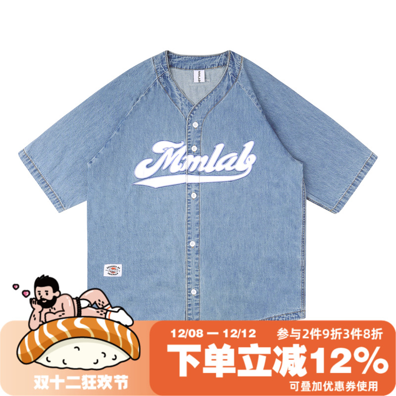 宽松加大牛仔夹克外套