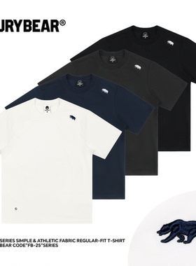 FURYBEAR熊怒FB-25系列简约通勤基础莱赛尔运动弹力短袖圆领T恤