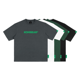 T恤 简约LOGO印花白色黑色宽松纯色圆领短袖 MMLAB KOHIBEAR夏季