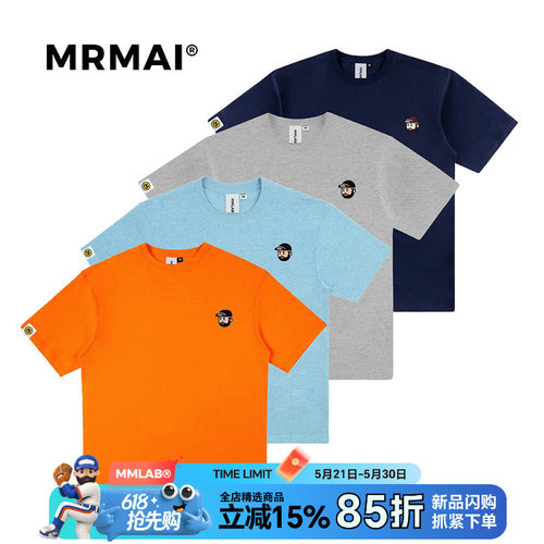 MMLABCREW潮牌MR.MAI印花短袖