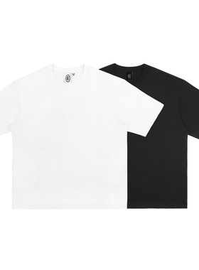 MBM系列夏季潮牌简约基础纯色加厚重磅宽松百搭情侣半袖短袖T恤