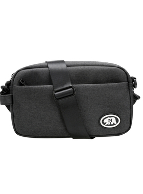 MCREW黑色便携式方形多功能邮差包收纳钥匙零钱包单肩斜挎小包