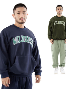 MCREW WILDNESS户外系列秋冬新款加厚摇粒绒圆领宽松落肩长袖卫衣