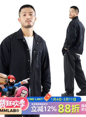 MCREW WILDNESS机能系列秋冬设计师风宽松黑色长袖衬衫式风衣外套