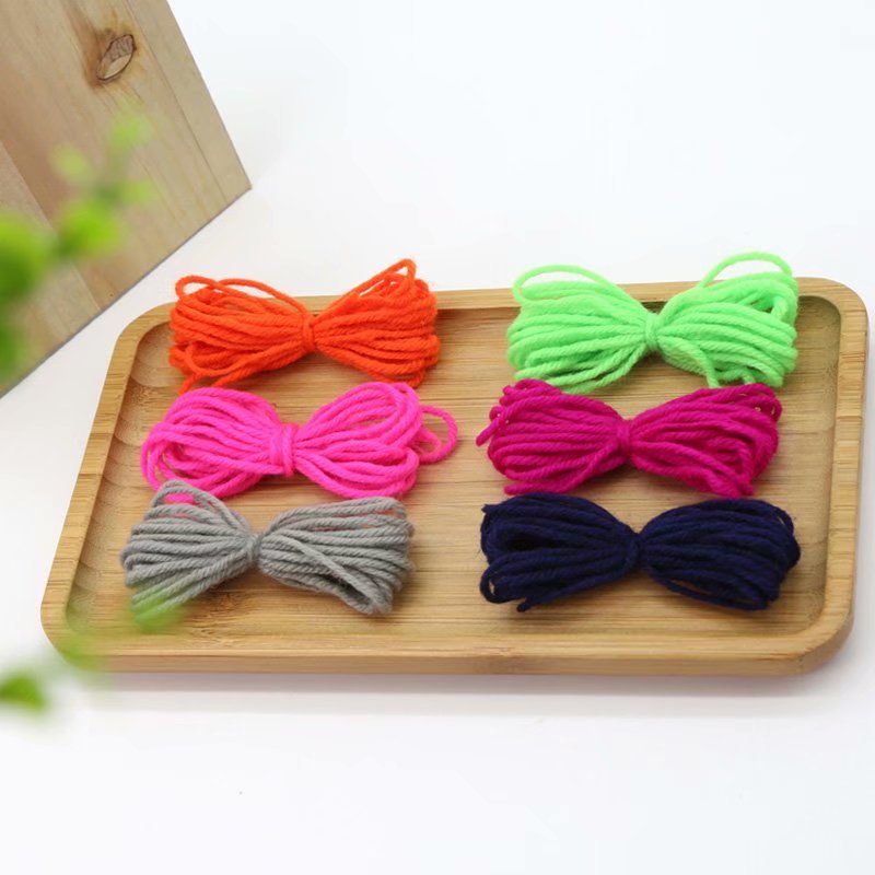 厂家批发晴纶线 外贸腈纶线中粗毛线手工编织diy学生手工课美术用