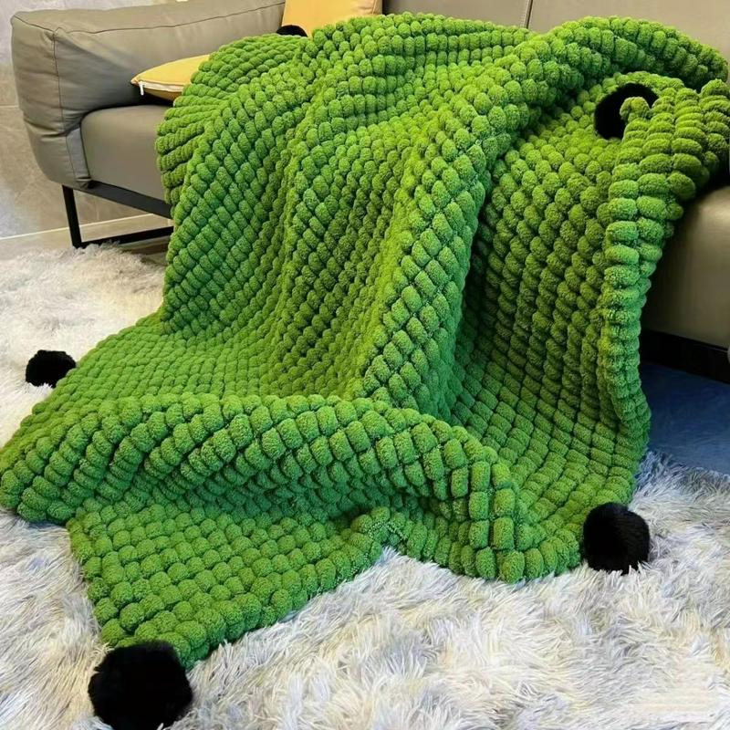 大球球线加密盖毯手织毛毯diy针织毯子宝宝毯子diy编毛毯带  工具