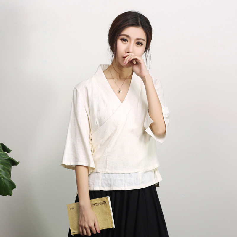 中国女装禅意茶服上衣改良
