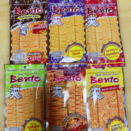现货泰国直邮Bento鱿鱼丝拌多乐超味鱿鱼干纯鱼肉18g/袋711代购
