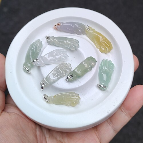 国标925银镶A货翡翠不含银链小精致小价位吊坠支持复检8元包顺丰