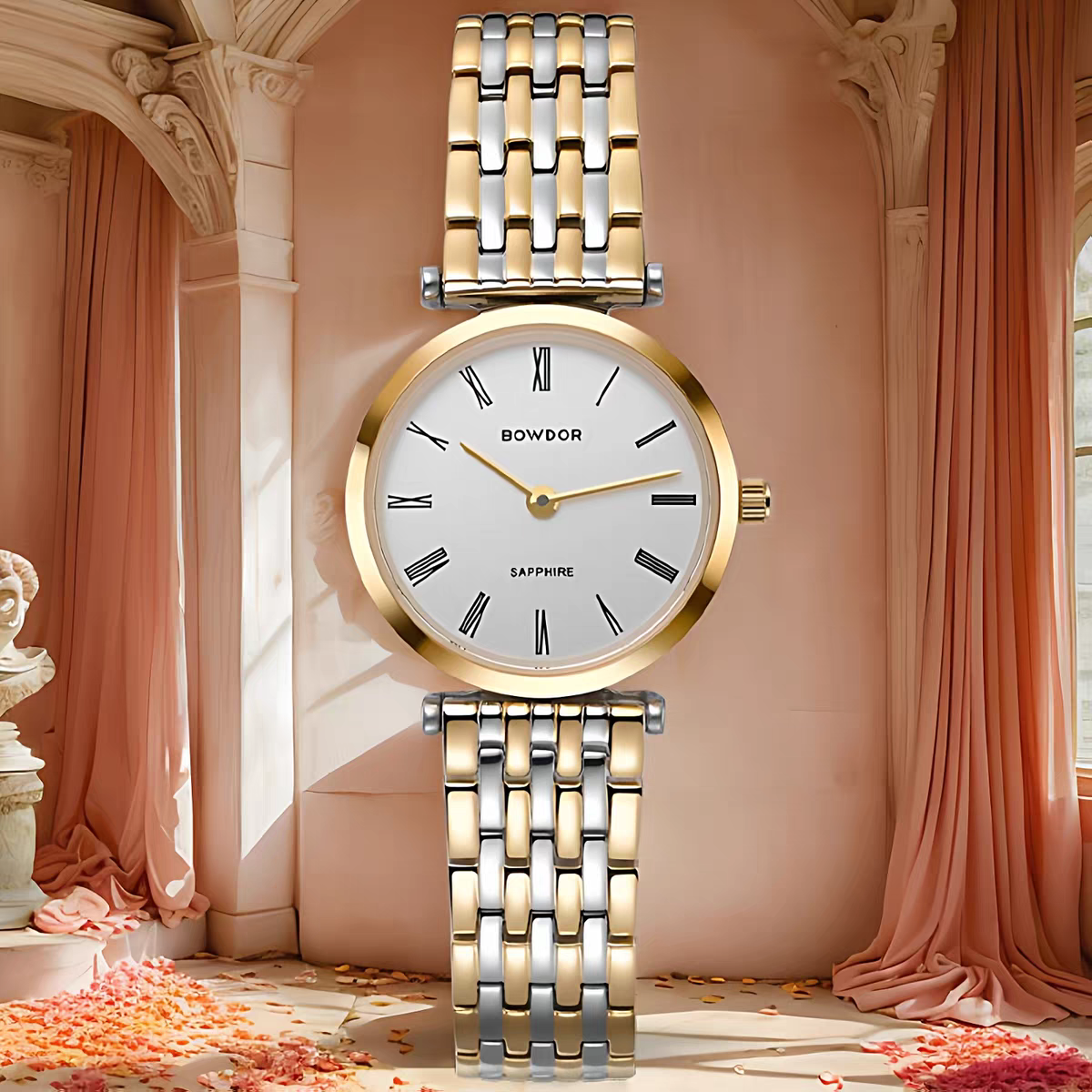 宝舵手表人气99076女男表防水情侣超薄包邮国产腕表女石英表