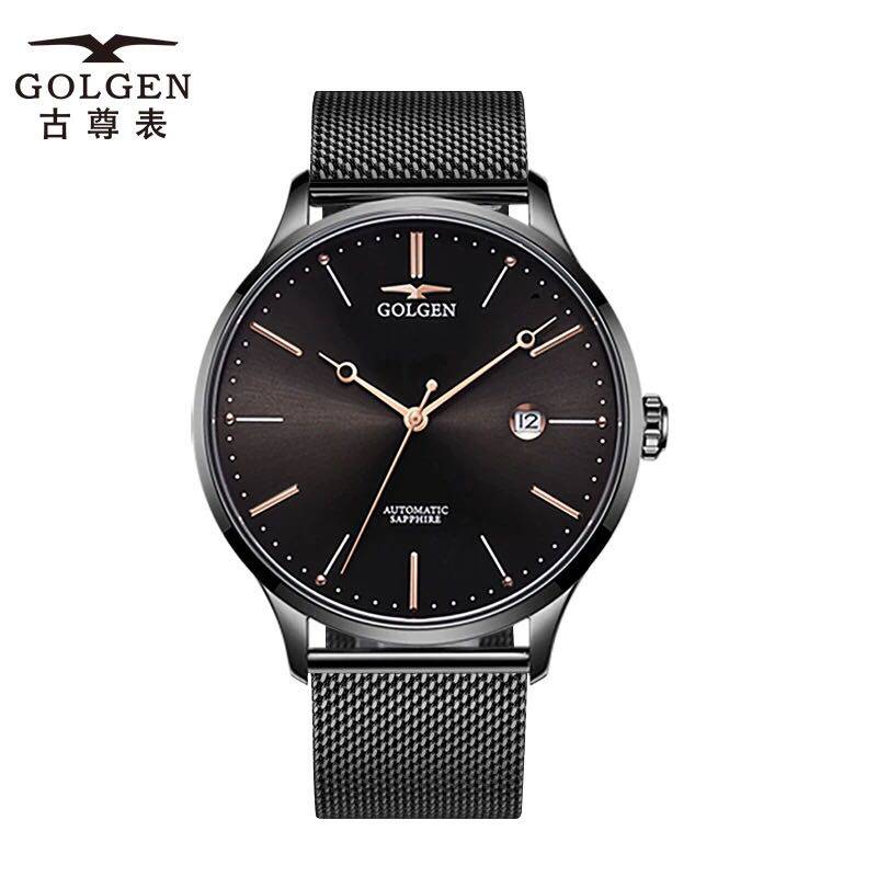 新款golgen古尊手表男潮系列简约全自动机械表防水时尚潮流6172