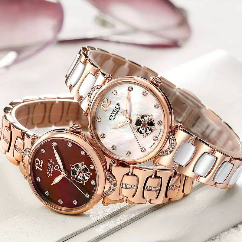 女士时尚大气风夜光全自动机械表