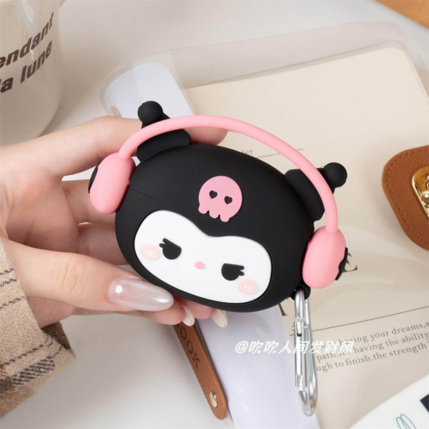 创意库洛米美乐蒂Airpods4可爱硅胶耳机套适用AirPods3保护套AirPods1/2代保护壳AirPodsPro2二代苹果耳机壳