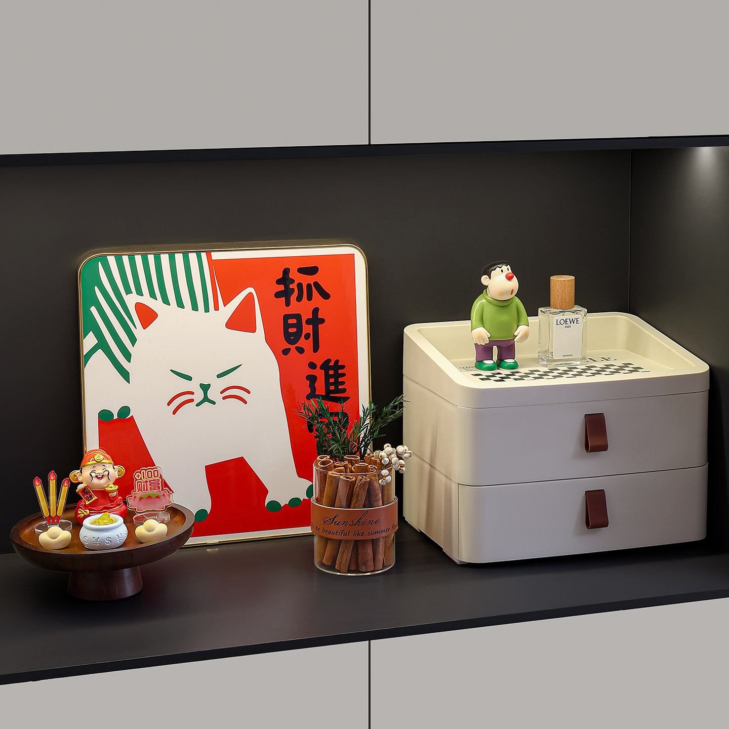 入户玄关客厅鞋柜钥匙收纳中古风摆件旺宅肉桂生财喜迁新居装饰品,家居饰品,装饰摆件,淘宝优惠券,粉丝福利购,淘宝优惠卷