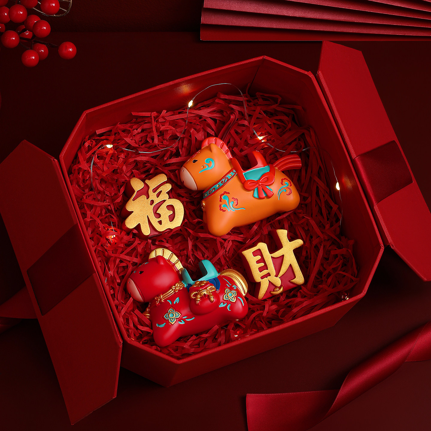 国潮马年创意小礼品生肖马吉祥物摆件实用手机支架公仔年会伴手礼