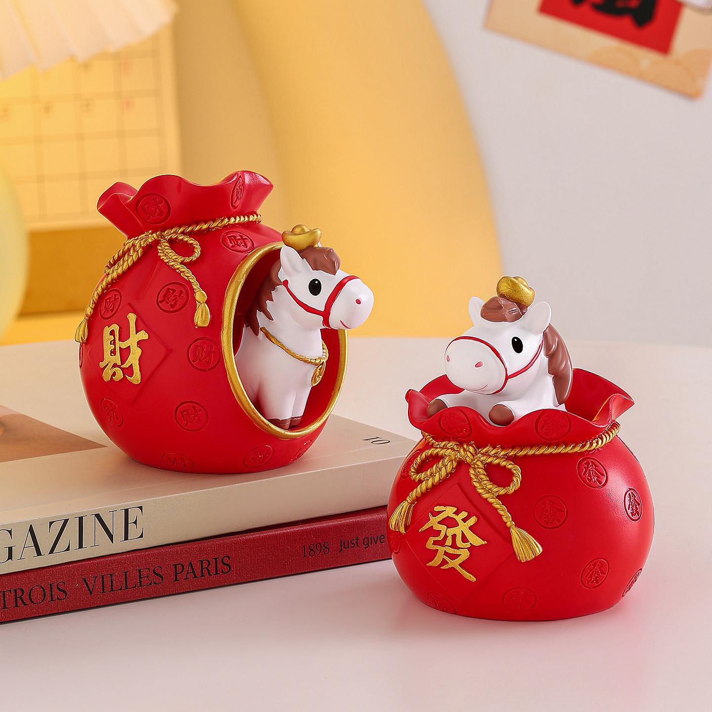 2026马上有钱生肖马吉祥物公仔小摆件马年本命年礼物年会伴手礼品