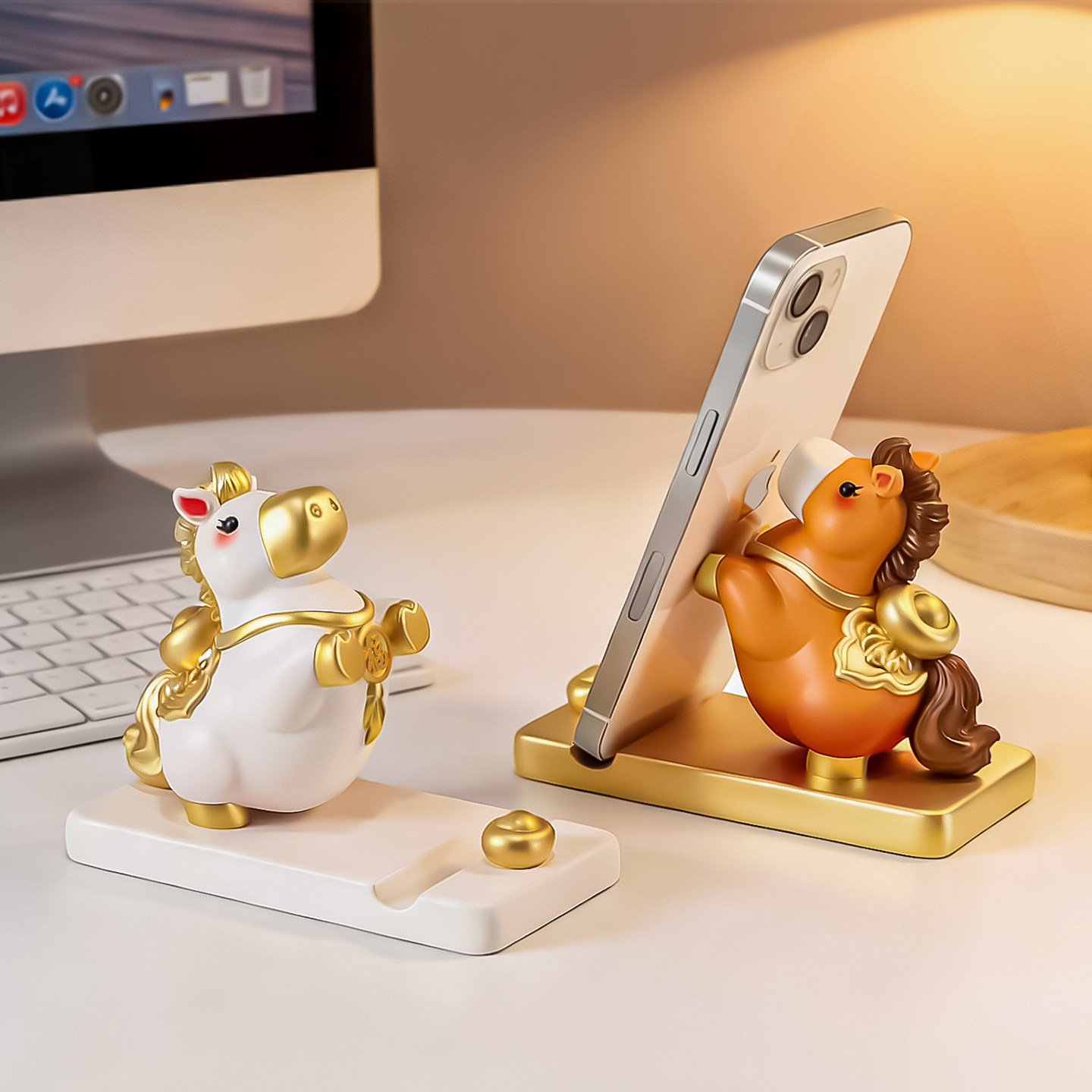 马上有钱手机支架摆件2026马年吉祥物生肖马公仔本命年礼物伴手礼,家居饰品,装饰摆件,淘宝优惠券,粉丝福利购,淘宝优惠卷