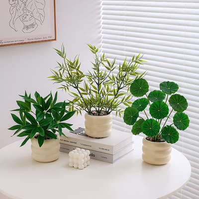 仿真绿植工位盆栽桌面假花装饰品