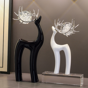 福鹿装 饰摆件轻奢高档客厅玄关酒柜电视餐边柜桌面工艺品乔迁礼物