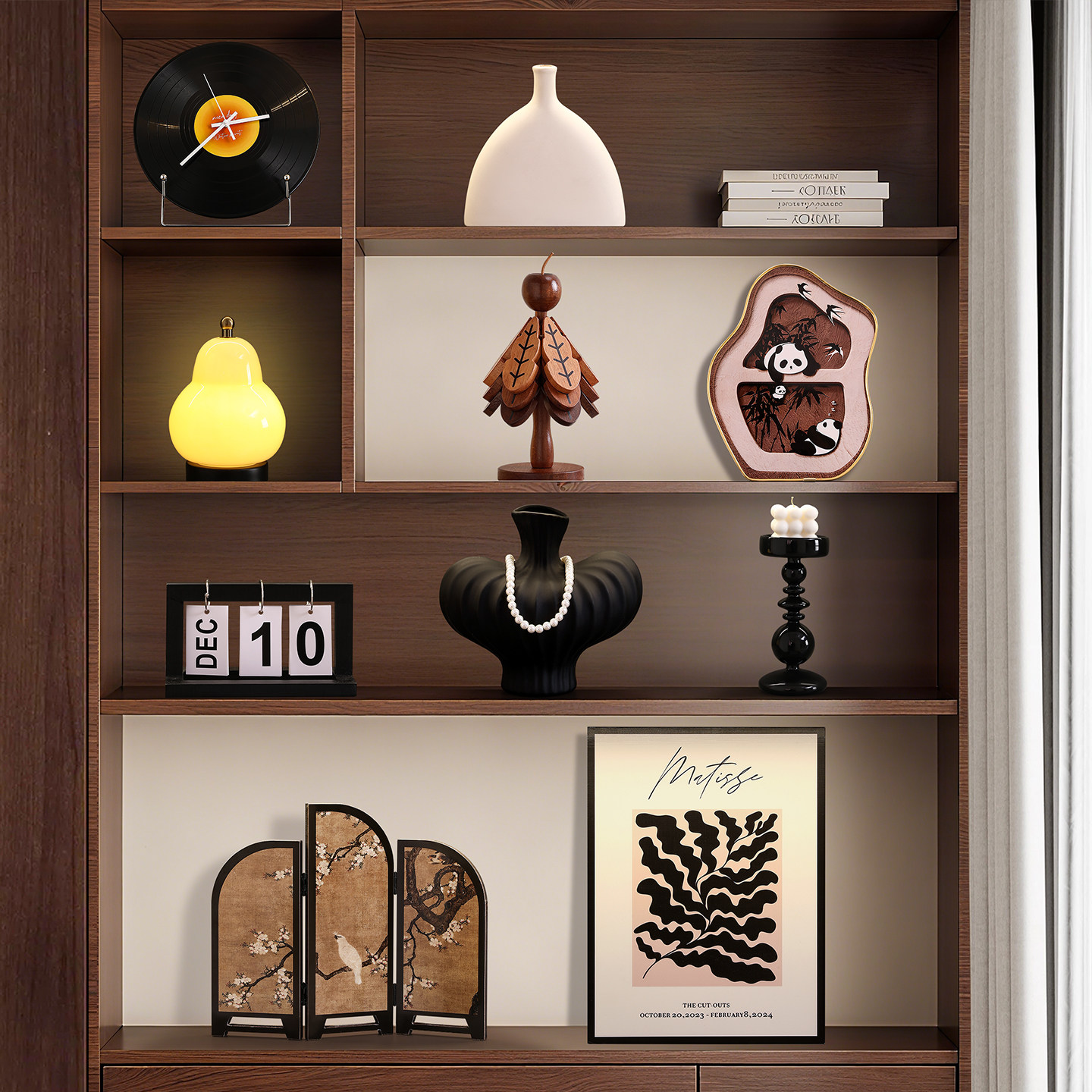 中古风酒柜装饰摆件客厅电视柜展示柜高级感软装饰品法式复古小众