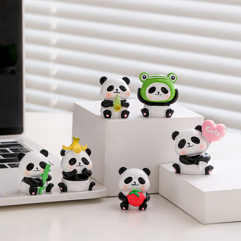 治愈系大熊猫桌面小摆件