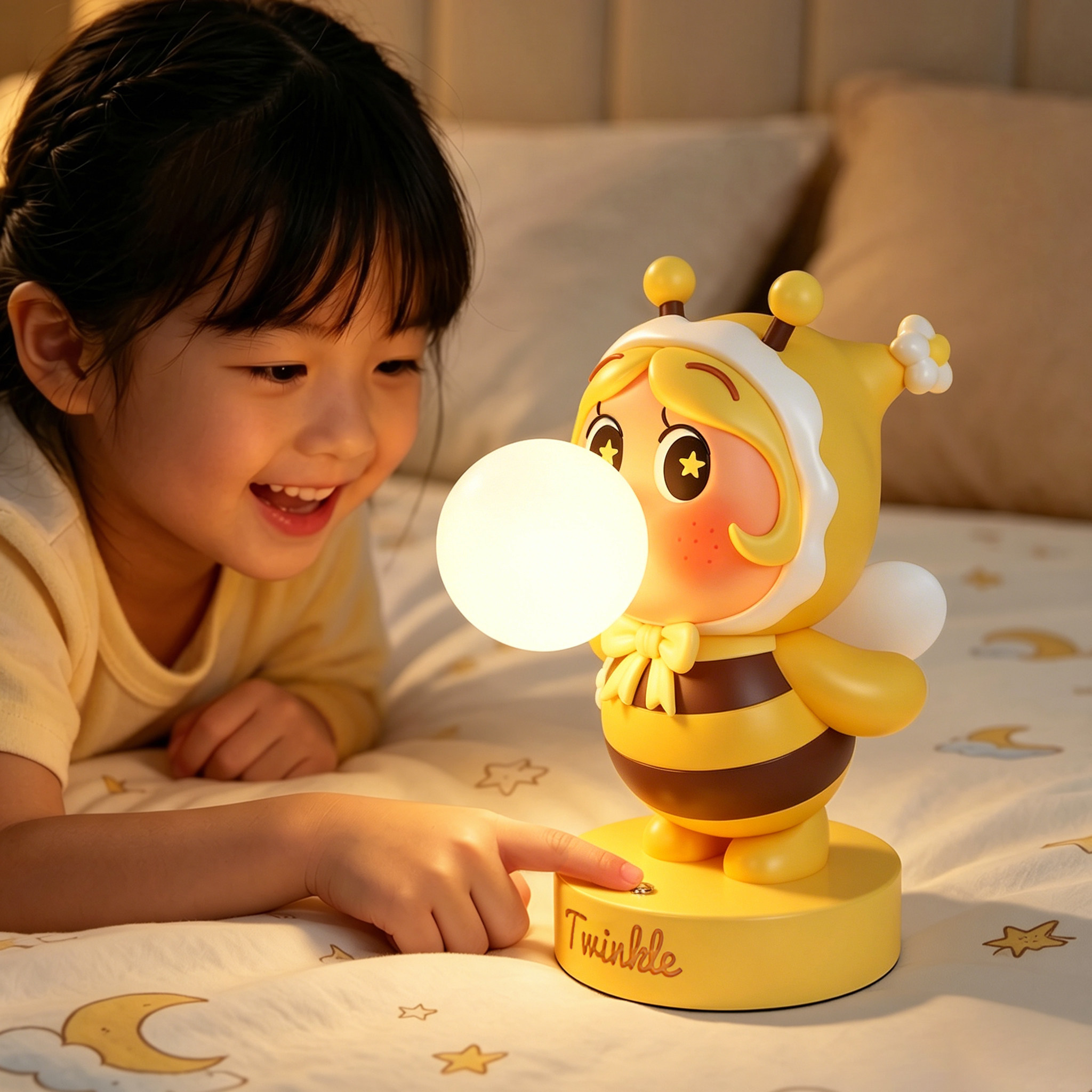 星星人床头柜小夜灯卧室台灯摆件生日礼物情人节送女朋友伴手礼品