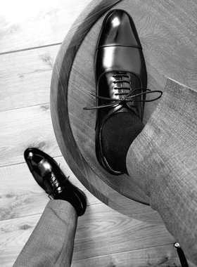 英伦三接头皮鞋真皮商务正装牛津鞋小码37大码45男鞋46新郎婚鞋47