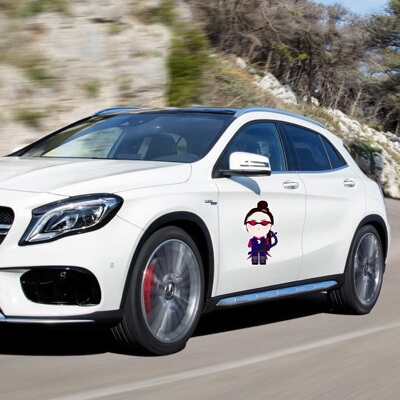 LPL战队RNG英雄联盟传奇选手UZI简自豪卡通版VN防水防晒车贴