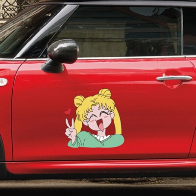 水冰月美少女战士车贴傲娇版宝马迷你mini车贴cooper防水遮伤贴纸